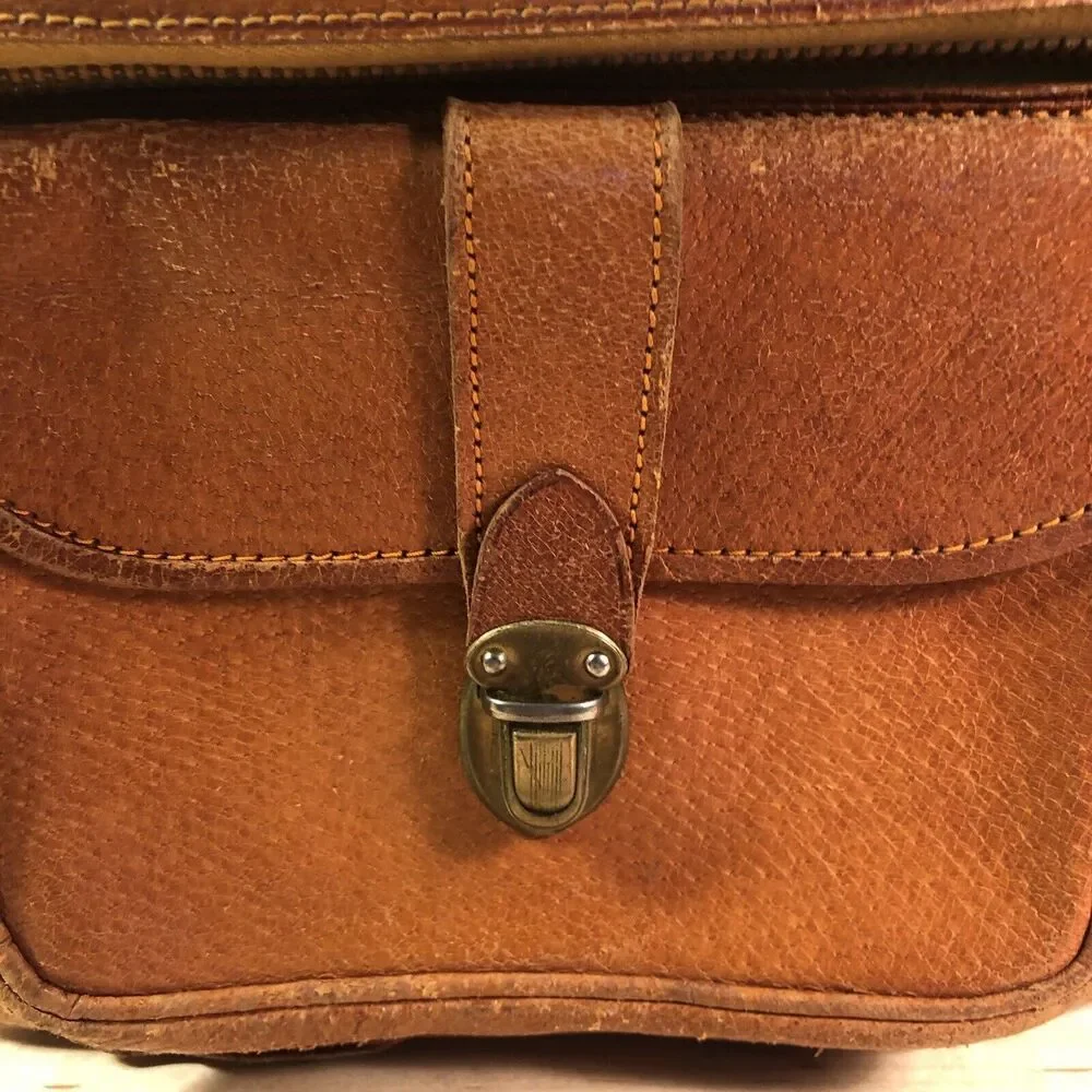 Vintage Craftsman Genuine Pigskin Camera Bag Made in Japan 1950's